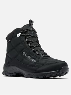 Columbia Men’s Black Quilted Lace-Up Hiking or Winter Boot size 10